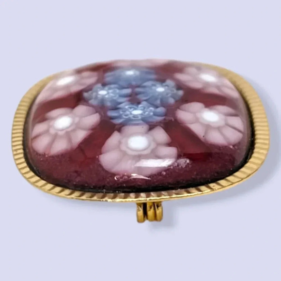 Vintage Millefiori Glass Brooch - Picture 2 of 6